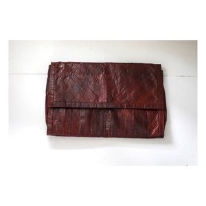 Vintage Faux Leather Clutch